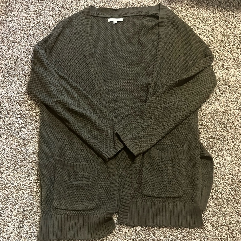 LA Hearts Green Cardigan